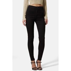 Top Shop Moto Black High Rise Skinny Jeans
